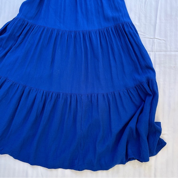 EUC Zara royal blue tiered maxi dress with pockets - Picture 2 of 5